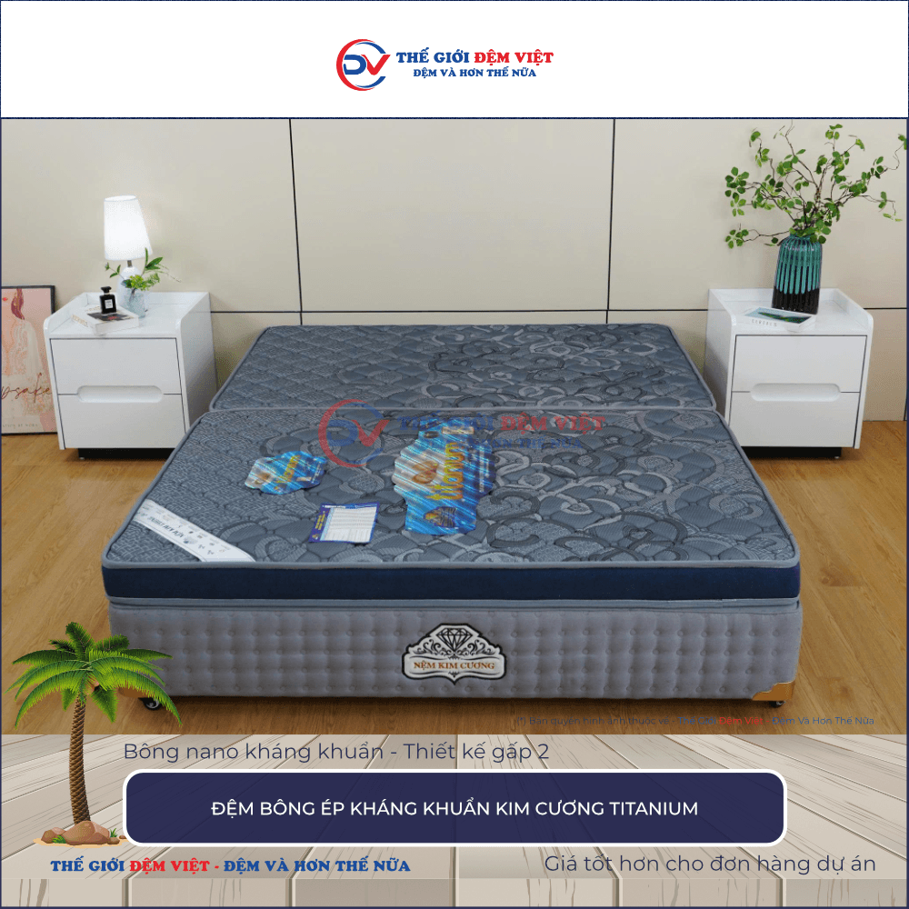 Đệm bông ép Kim Cương Titanium