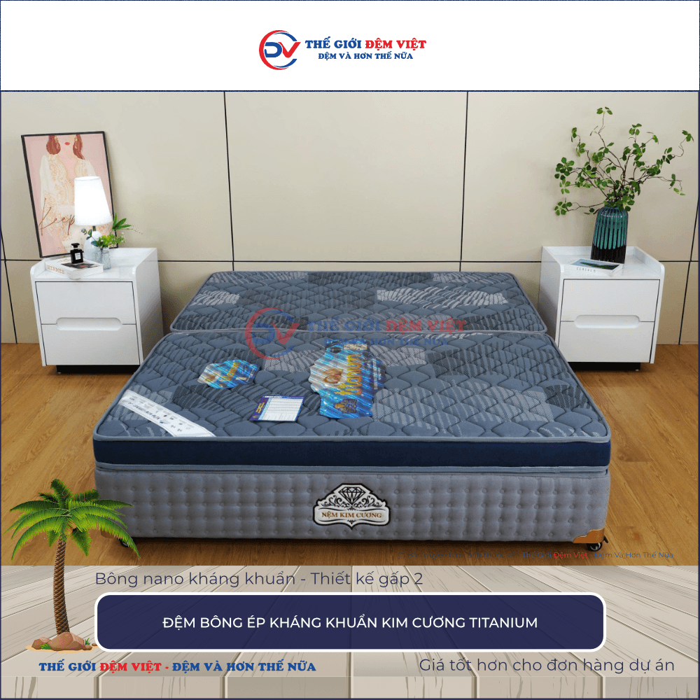 Đệm bông ép Kim Cương Titanium
