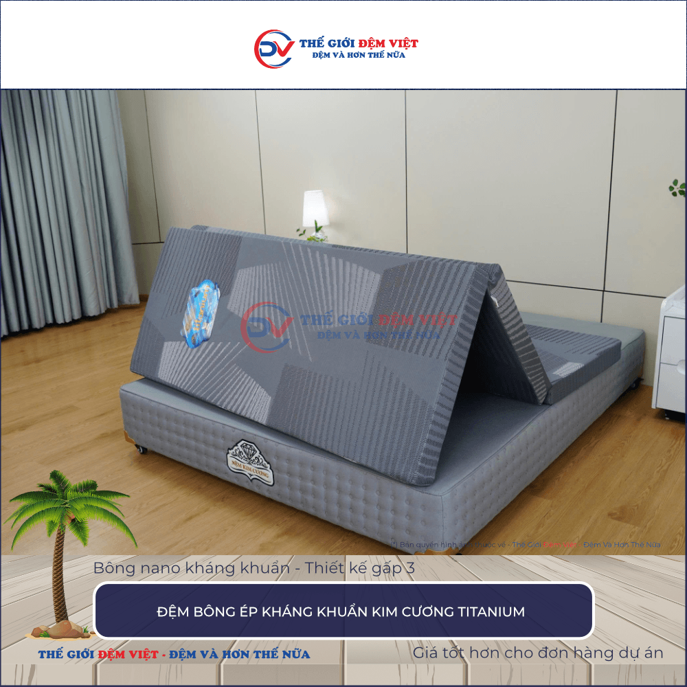 Đệm bông ép Kim Cương Titanium