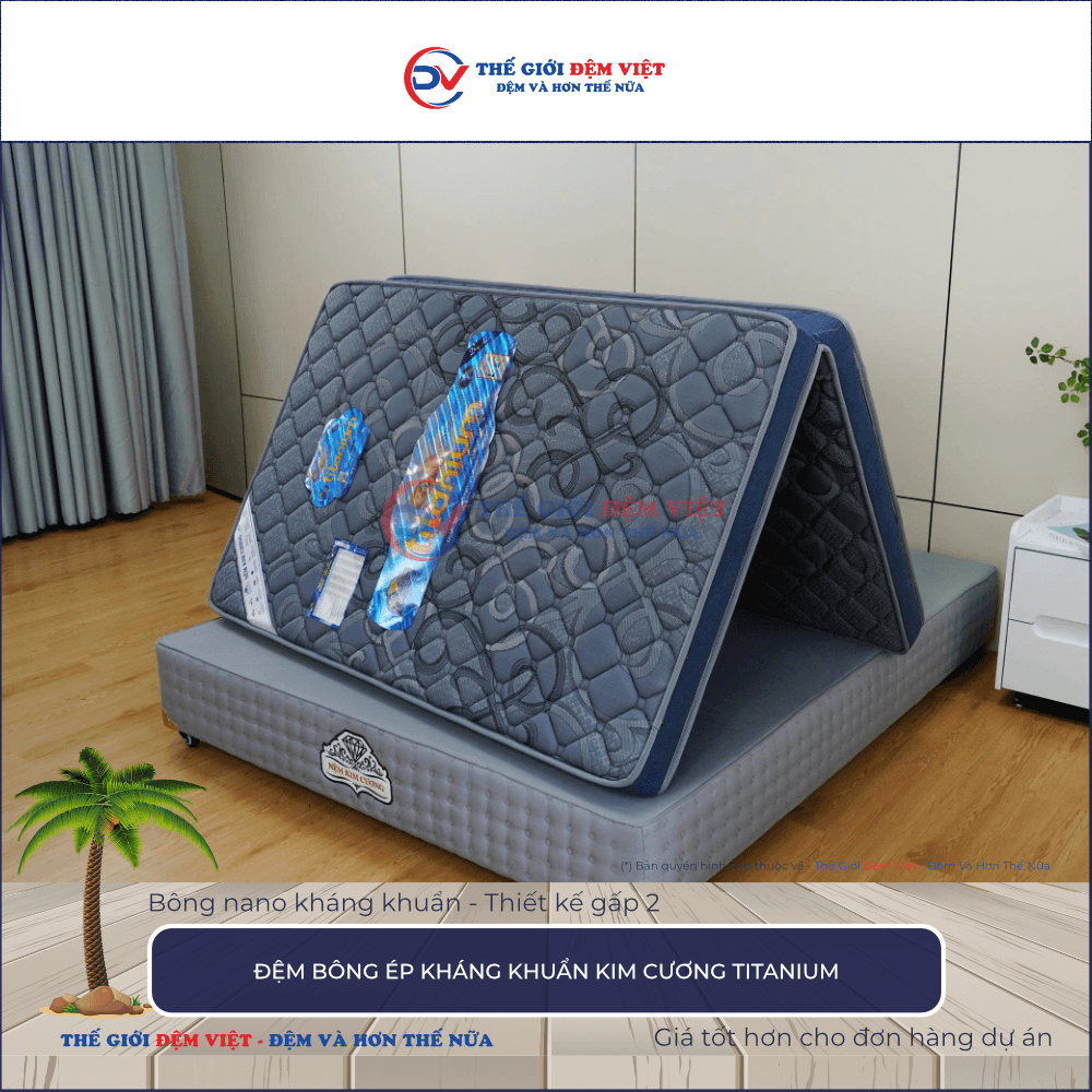 Đệm bông ép Kim Cương Titanium