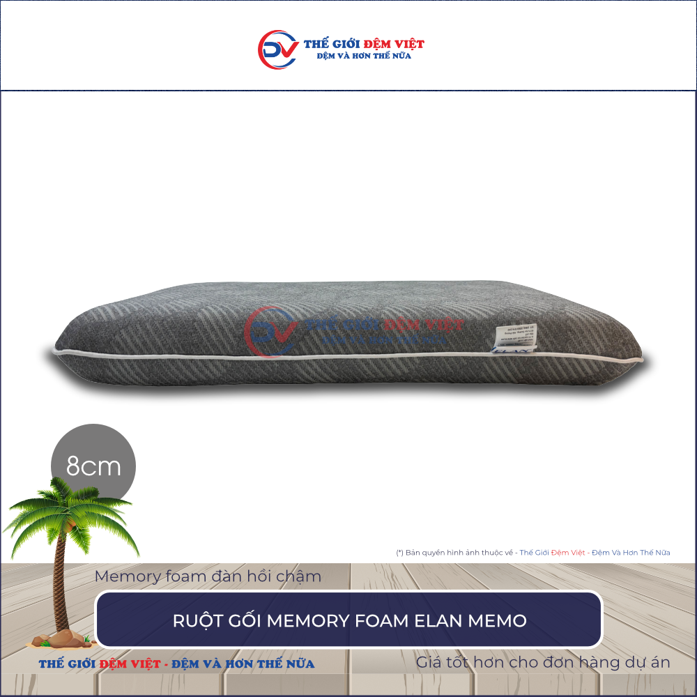 Ruột gối Memory foam Elan Memo