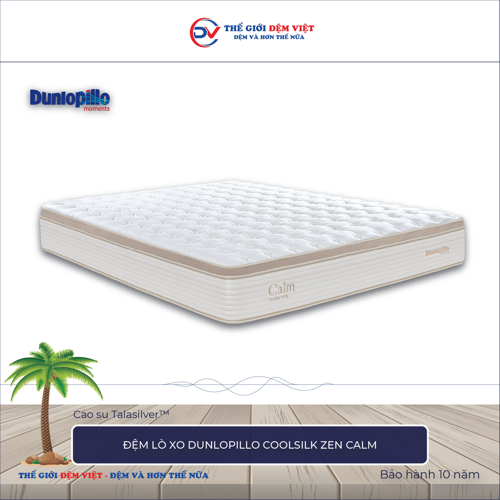 Đệm lò xo Dunlopillo CoolSilk ZEN Calm