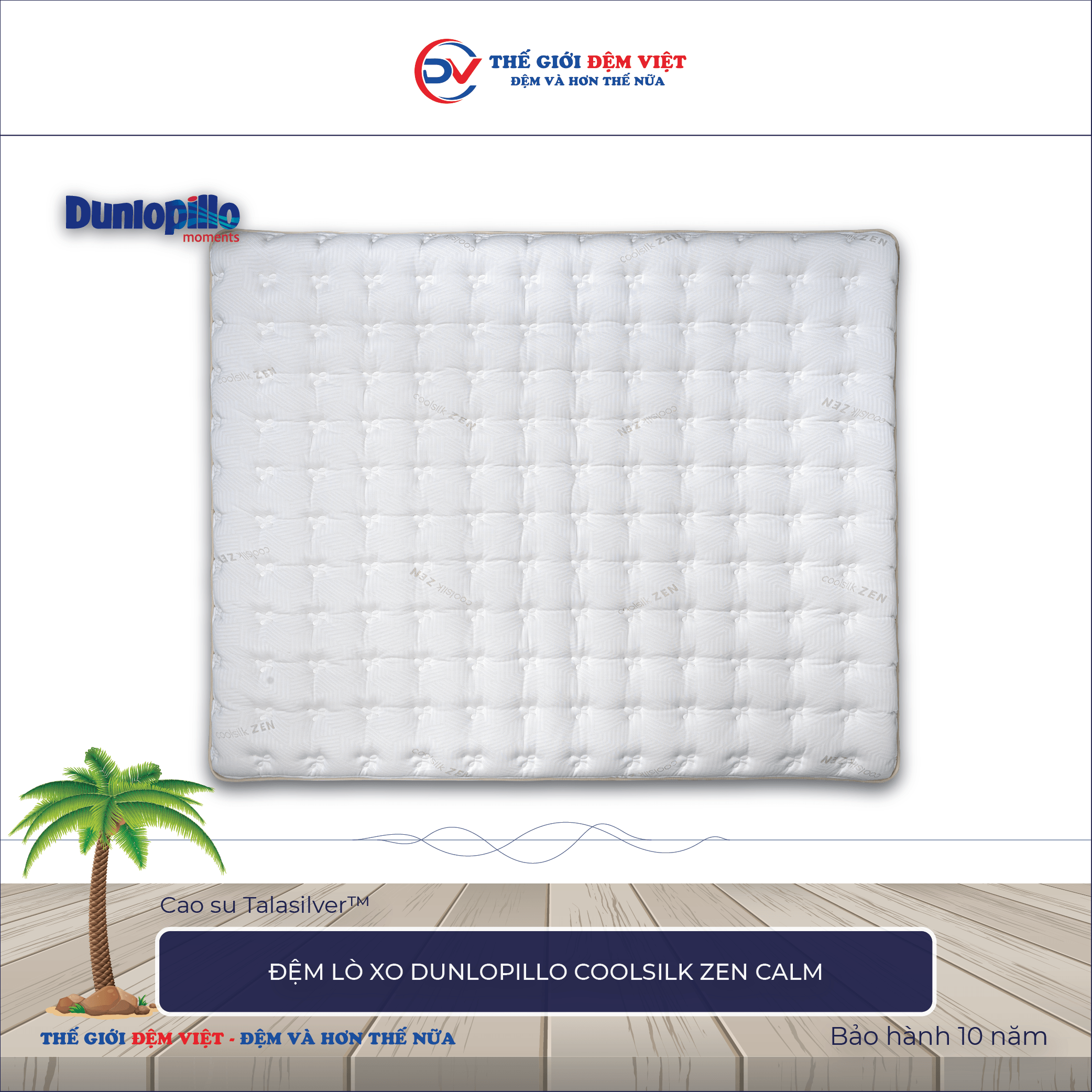 Đệm lò xo Dunlopillo CoolSilk ZEN Calm