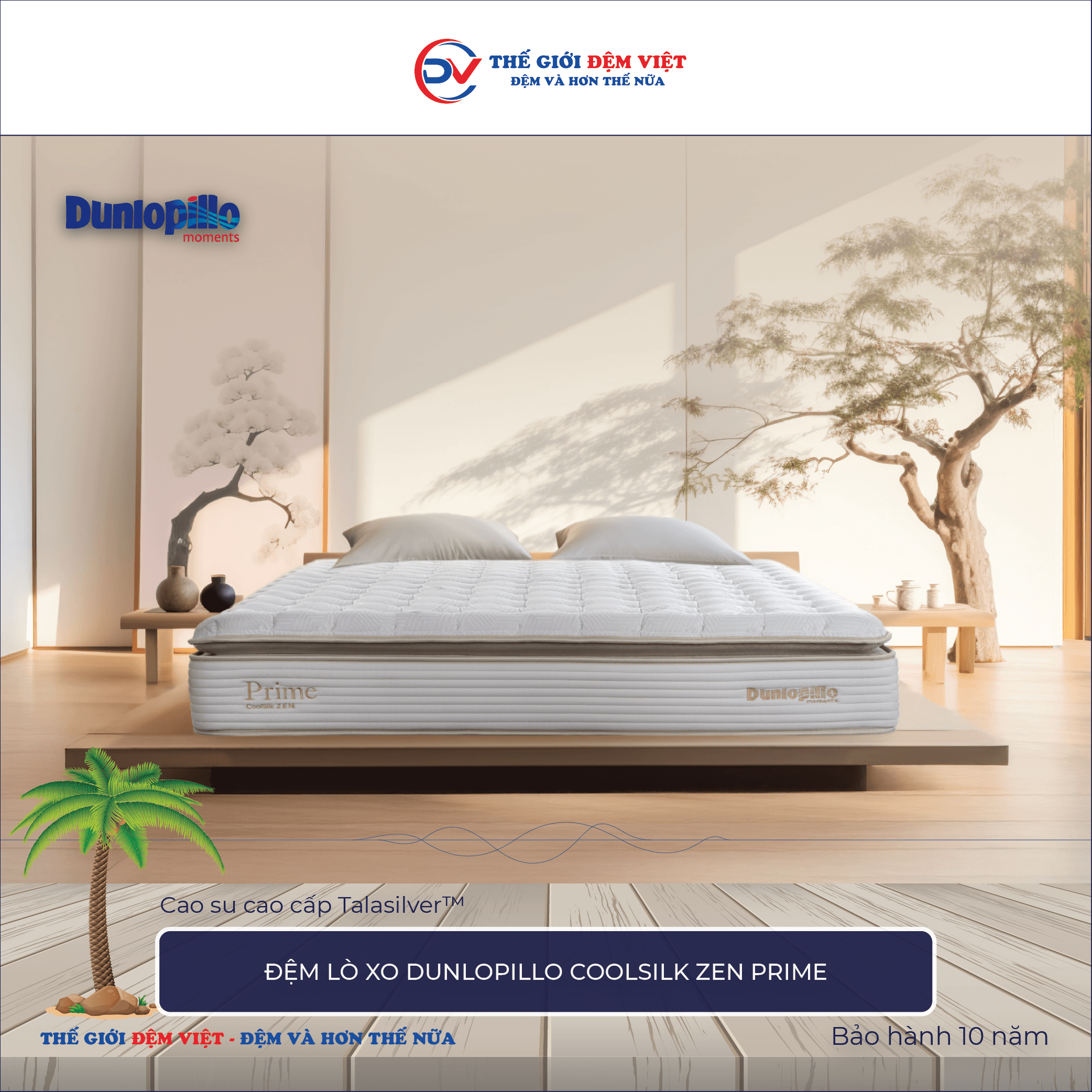 Đệm lò xo Dunlopillo CoolSilk ZEN Prime-1