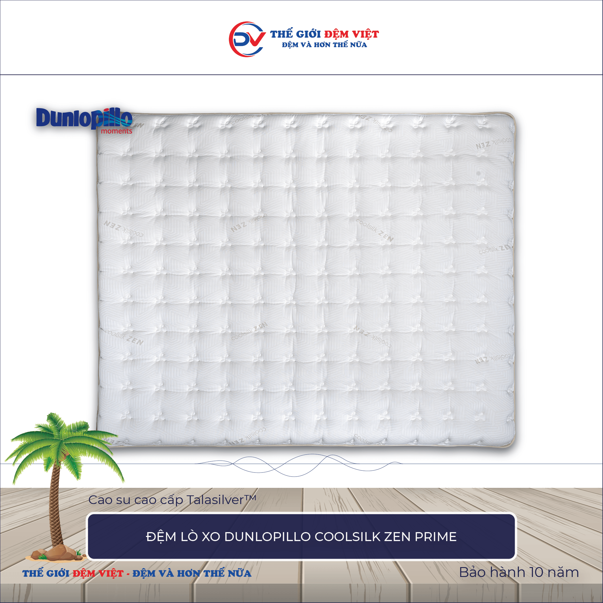 Đệm lò xo Dunlopillo CoolSilk ZEN Prime