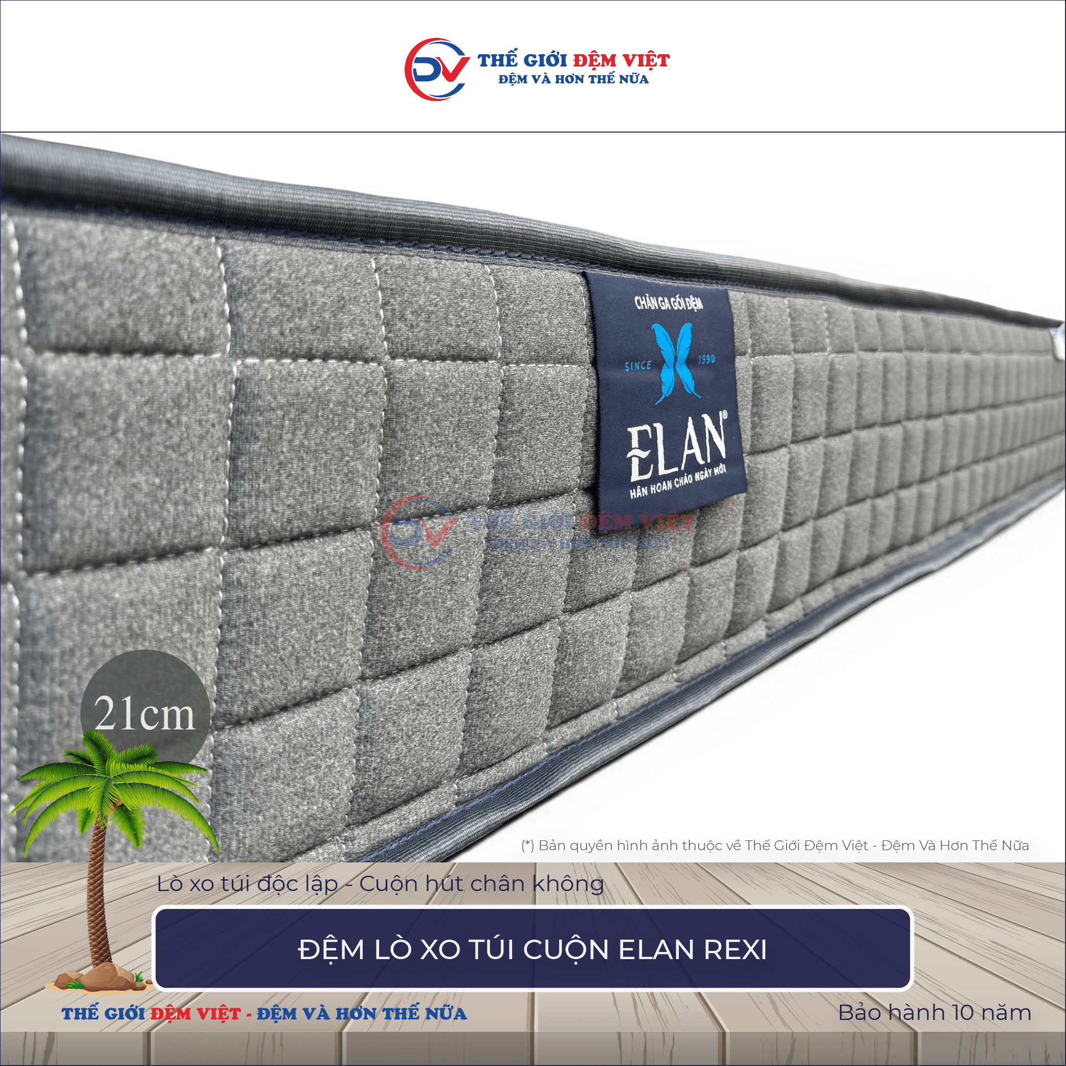 Đệm lò xo túi cuộn Elan Rexi
