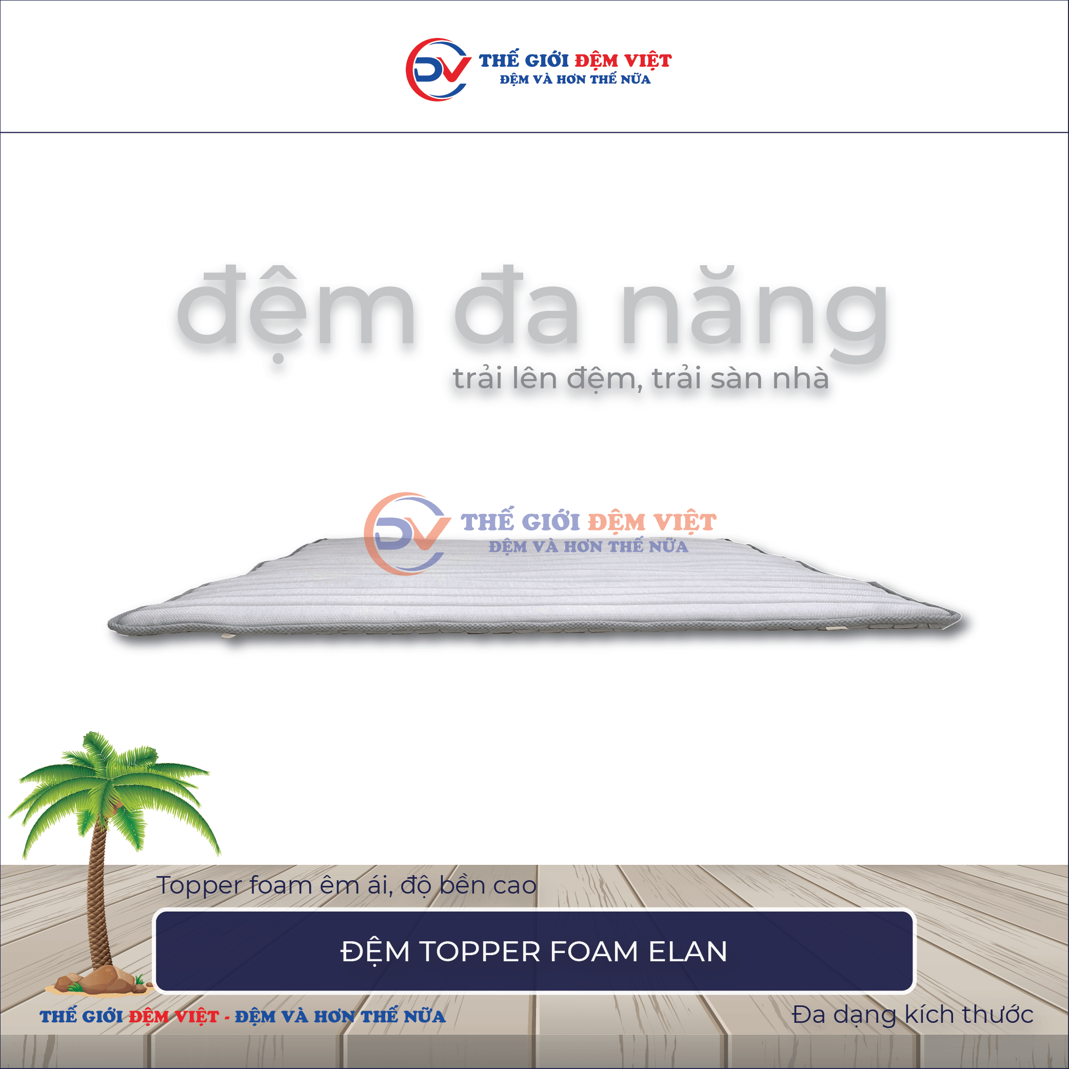 Đệm topper foam Elan