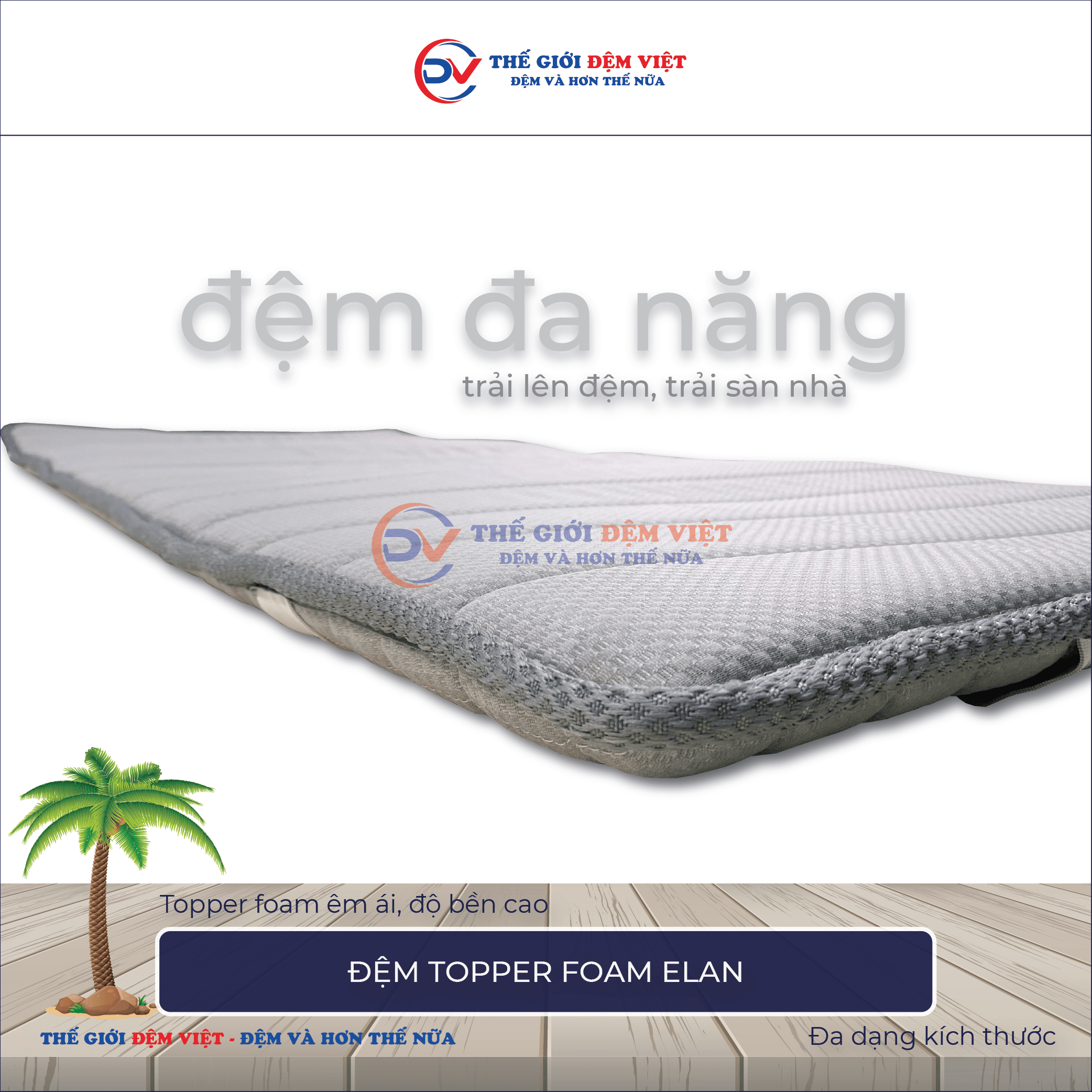 Đệm topper foam Elan