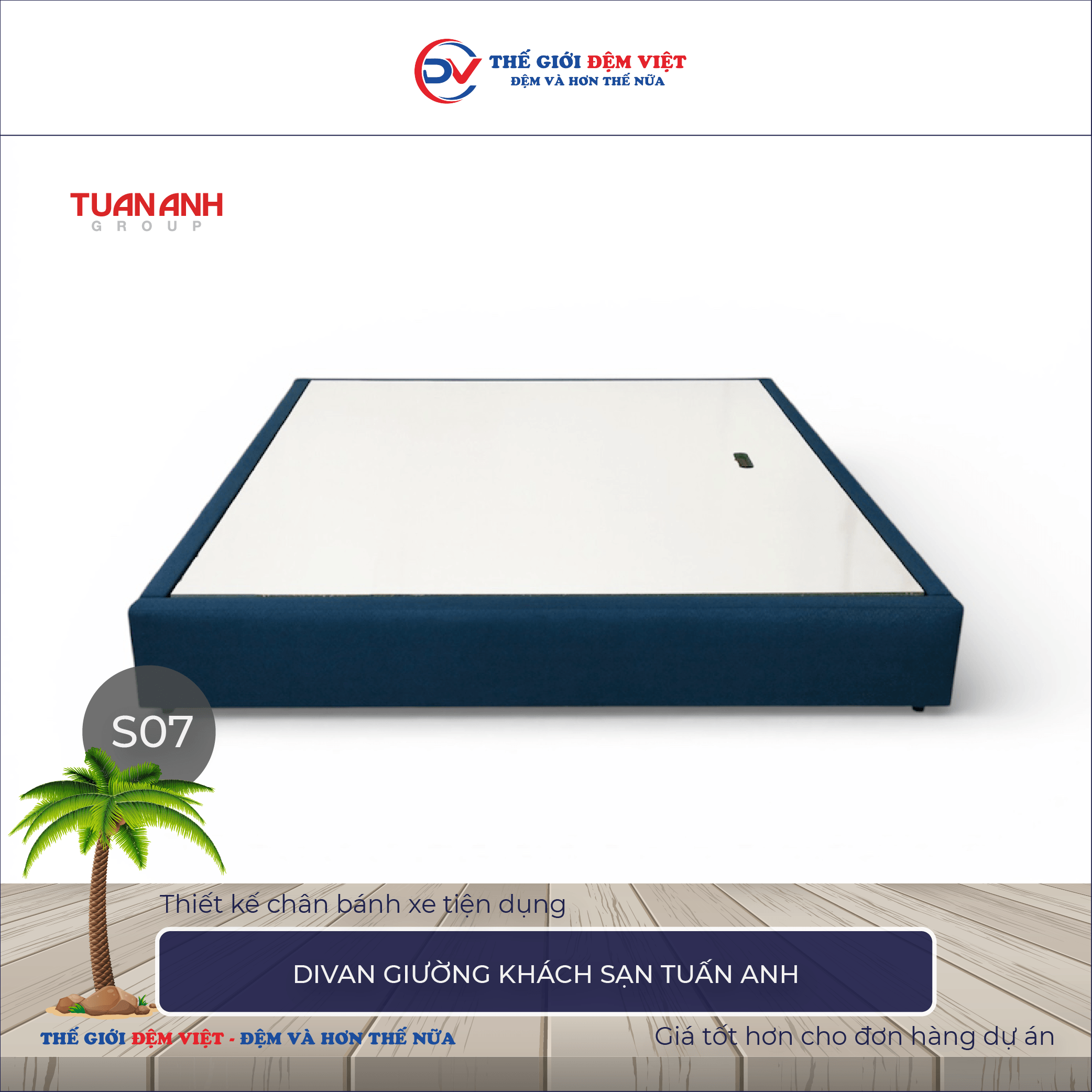 Divan giường khách sạn Tuấn Anh S07-1