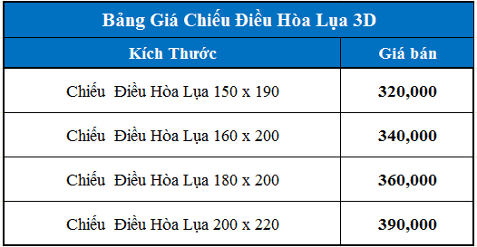 Chiếu Điều Hòa lụa 3D