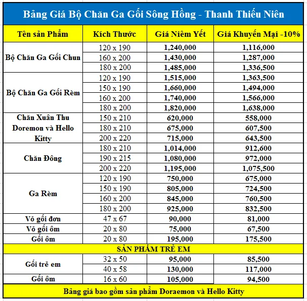 CHĂN GA SÔNG HỒNG DÒNG THANH THIẾU NIÊN