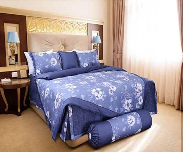 Bộ Chăn Ga Gối Blue Sky Cotton T-DL145