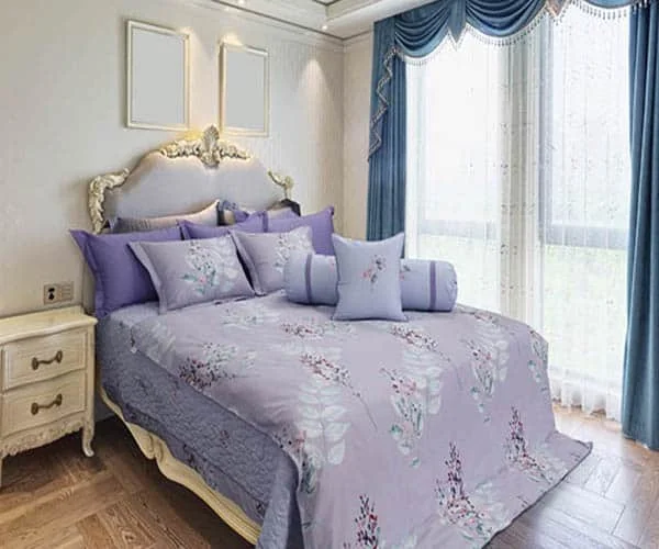 Bộ Chăn Ga Gối Blue Sky Cotton T-DL149