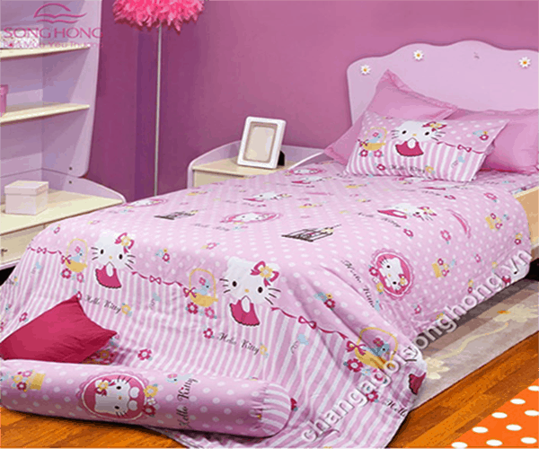 Bộ Chăn Ga Gối Sông Hồng Hello Kitty SH_J13 007