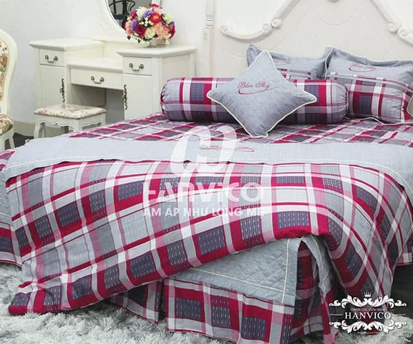 Chăn ga gối Blue Sky Cotton M - DL85