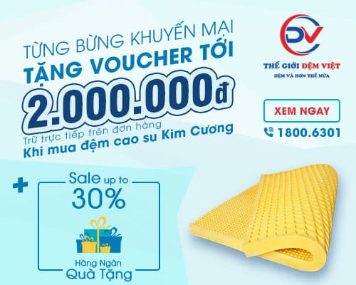 Khuyến mại mua đệm Kim Cương tặng Voucher tới 2 triệu đồng