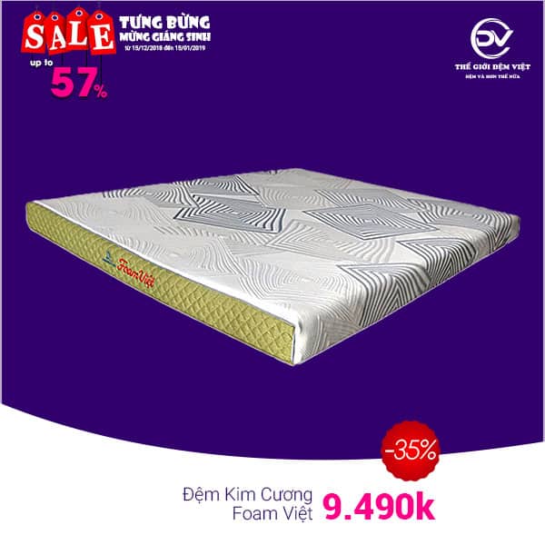 Khuyến mại đệm Kim Cương Foam Việt
