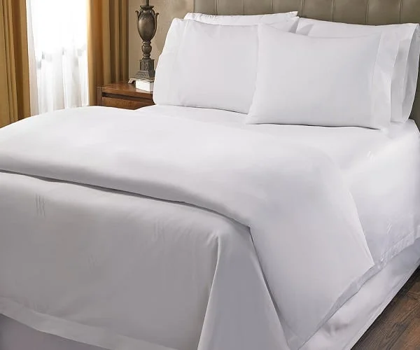 Chăn ga gối khách sạn Cotton trắng trơn