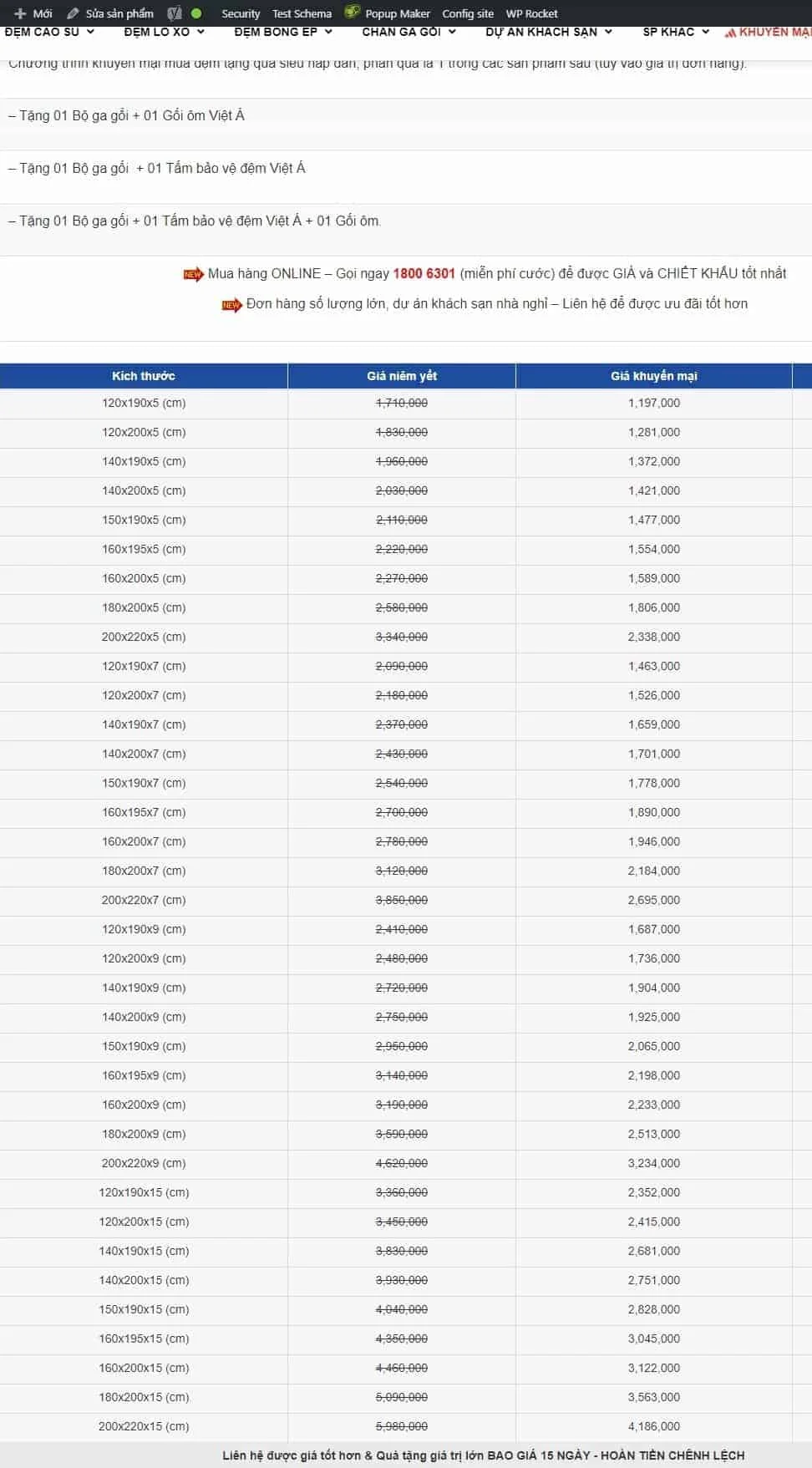 nệm gấp giá bao nhiêu 1