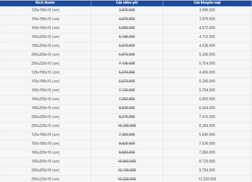 Đệm Bông Ép Hanvico Nano
