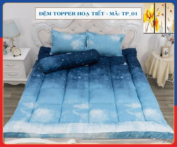 Đệm Topper Hoạ Tiết - Giá Rẻ Nhất Hà Nội