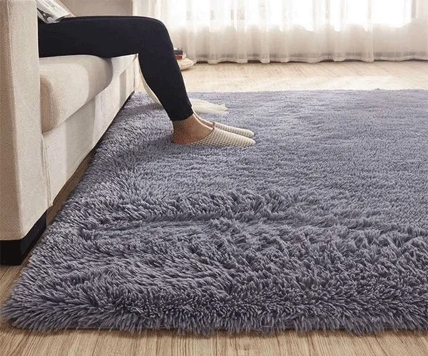 Thảm Lông Dài Đẹp màu xám