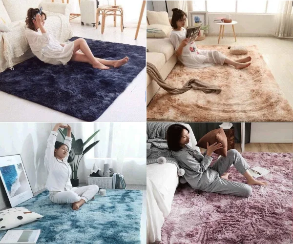 Thảm Trải Sàn, Trang Trí Lông Loang Đẹp L2 