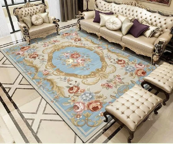 Thảm trải sàn Bali M2 màu xanh